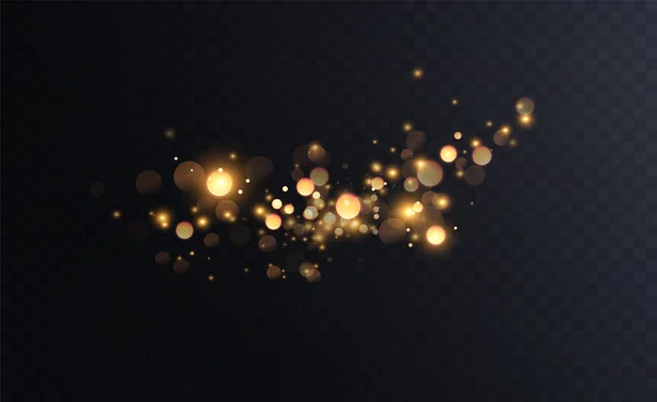 Goldene Pailletten Leuchten Mit Vielen Lichtern Glitzernder Staub Luxuriöser Hintergrund — Stockfoto