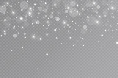 Işıltılı parçacıklarla ışık efekti. Noel tozu. Beyaz kıvılcımlar özel ışık saçar..