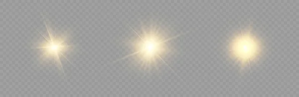 Golden Particles Light Golden Light Light Flare Stars Isolated Transparent — Stock Photo, Image