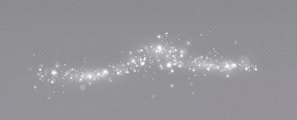 Ljuseffekt Med Glitterpartiklar Juldamm Vita Gnistor Skiner Med Speciellt Ljus — Stockfoto