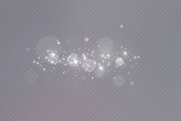 Effetto Luce Con Particelle Scintillanti Natale Polvere Scintille Bianche Brillano — Foto Stock
