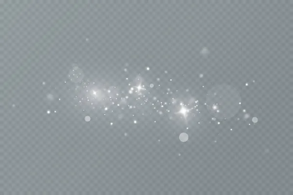 Licht Effect Met Glitter Deeltjes Kerststof Witte Vonken Glans Met — Stockfoto