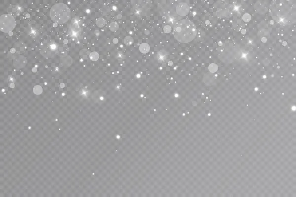 Fényhatás Csillogó Részecskékkel Karácsonyi Por Fehér Szikrák Ragyog Különleges Fény — Stock Fotó