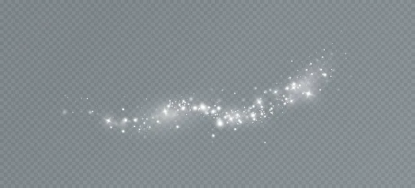 Efekt Świetlny Cząsteczkami Brokatu Świąteczny Pył Białe Iskry Świecą Specjalnym — Zdjęcie stockowe