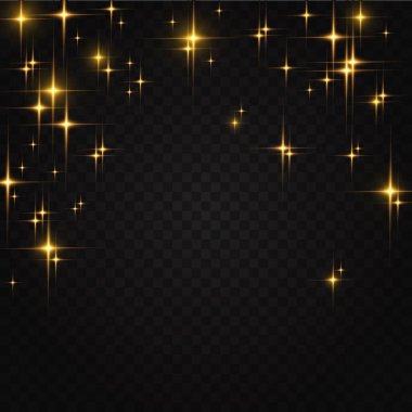 Noel ışığı etkisi, ışıldayan sihirli toz parçacıkları. Altın parçacıklardan oluşan bir iz. Bir yıldız tozu izi. Yer ışıltısı. 