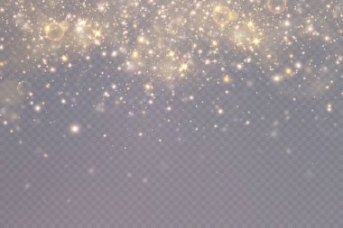 Noel ışığı etkisi, ışıldayan sihirli toz parçacıkları. Altın parçacıklardan oluşan bir iz. Bir yıldız tozu izi. Yer ışıltısı. 