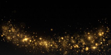 Noel ışığı etkisi, ışıldayan sihirli toz parçacıkları. Altın parçacıklardan oluşan bir iz. Bir yıldız tozu izi. Yer ışıltısı. 