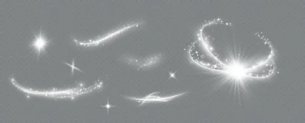 Magic spiral with sparkles.White light effect.Glitter particles with lines.Swirl effect.