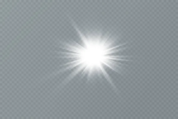 stock image White glowing light explodes on a transparent background. with ray. Transparent shining sun, bright flash. Special lens flare light effect.