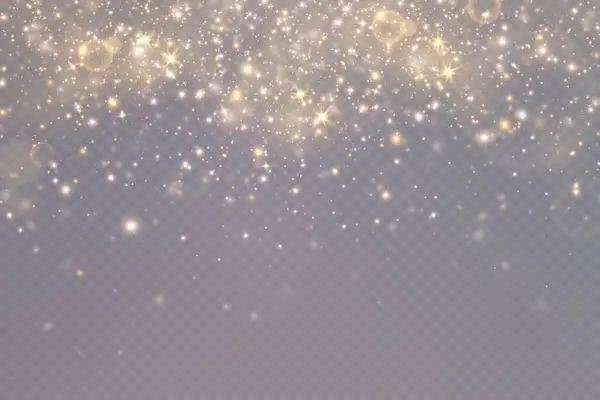 Bożonarodzeniowy Efekt Świetlny Błyszczące Magiczne Cząsteczki Pyłu Szlak Złotych Cząstek — Zdjęcie stockowe