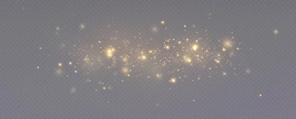 Weihnachten Lichteffekt Funkelnde Magische Staubpartikel Eine Spur Von Goldenen Teilchen — Stockfoto