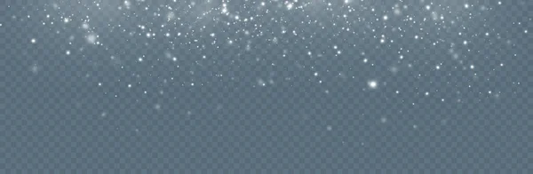 Realistyczny Padający Śnieg Christmas Tła Izolowane Przejrzystym Tle — Zdjęcie stockowe