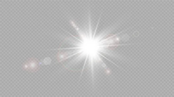 Vector Transparentes Sonnenlicht Spezielle Linse Flare Lichteffekt — Stockfoto
