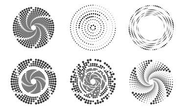 Yarım tonluk yuvarlak noktalı çerçeveler. Çerçeve, logo, web sayfaları, baskılar, posterler, şablon için tasarım ögesi.
