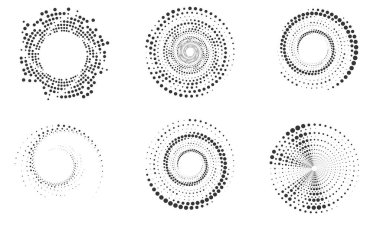 Yarım tonluk yuvarlak noktalı çerçeveler. Çerçeve, logo, web sayfaları, baskılar, posterler, şablon için tasarım ögesi.