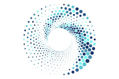 Yarım tonluk yuvarlak noktalı çerçeveler. Çerçeve, logo, web sayfaları, baskılar, posterler, şablon için tasarım ögesi.