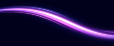 Neon hız çizgileri. Dinamik ışık hareketi izleri. Işık dalgası, iz çizgisi.