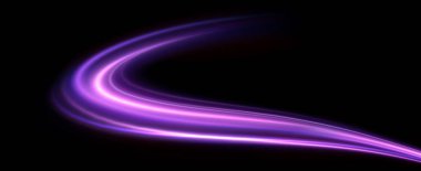Neon hız çizgileri. Dinamik ışık hareketi izleri. Işık dalgası, iz çizgisi.
