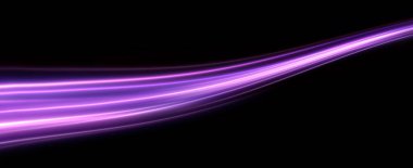 Neon hız çizgileri. Dinamik ışık hareketi izleri. Işık dalgası, iz çizgisi.