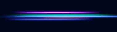 Mor hız çizgileri. Yüksek hız bulanıklık efekti. Fütürist neon ışık çizgileri. Işıl ışıl bir arka plan. Gece ışıkları..