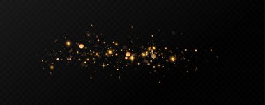 Parlayan Noel şapkası. Kıvılcımların ve altın yıldızların bulanıklığı özel bir ışıkla parıldıyor. Altın bokeh etkisi.
