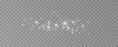 Beyaz toz. Işık parçacıkları. Dekorasyon.