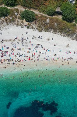 The beaches of Albania a beautiful view clipart