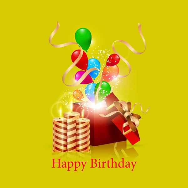 Vector Concept Background Happy Birthday Celebration — Stock Vector