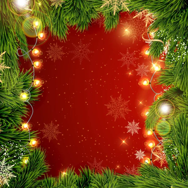 Vector Illustratie Van Kerstmis Achtergrond Met Kerst Bal Ster Sneeuwvlok — Stockvector