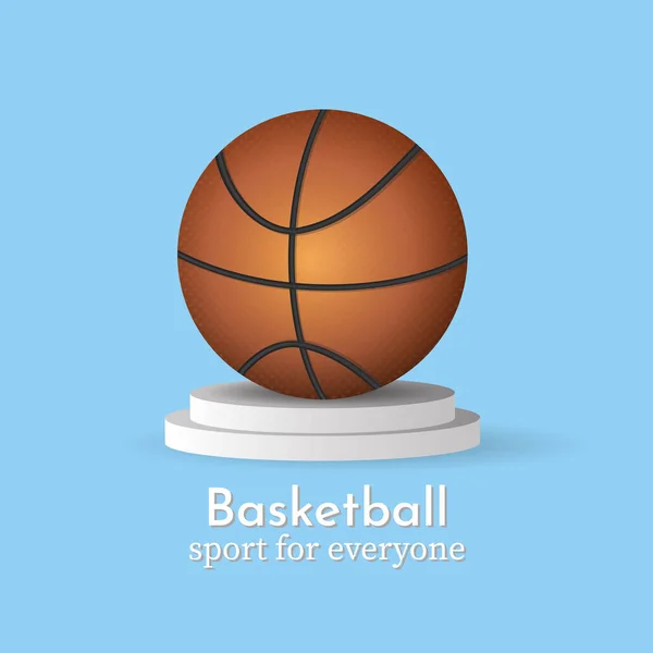 Vektor Illustration Begreppet Basket Sport Spel Konkurrens Bollen Mitten Eps — Stock vektor