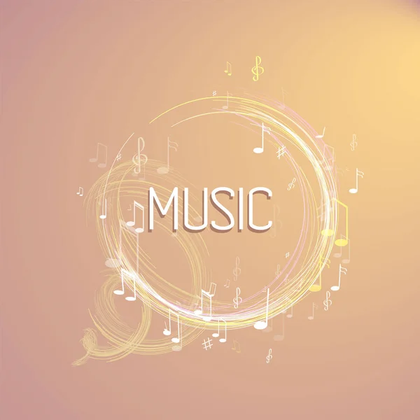 Concetto Astratto Sottofondo Musica Concerti Arte Note Musicali — Vettoriale Stock