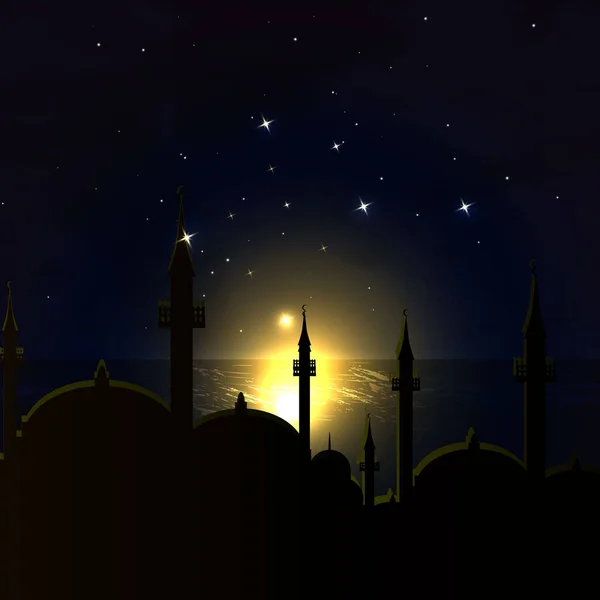 Concetto Illustrazione Vettoriale Della Religione Araba Sura Del Corano Vacanze — Vettoriale Stock