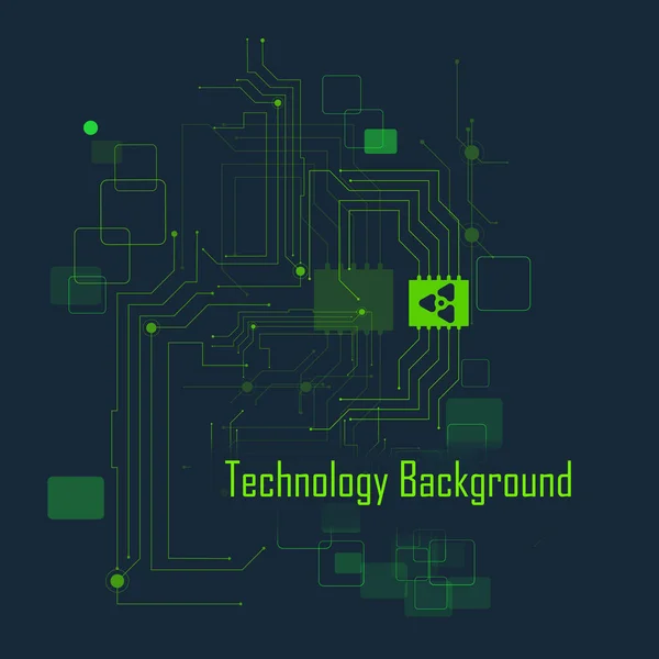 Computer Technology Illustration Tech Digital Technology Concept Abstract Futuristic — Stock Vector