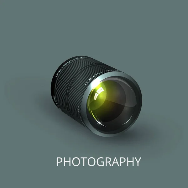 Vector Photoshoot Concept Illustration Abstract Background Cover Brilliant Lens — Vetor de Stock