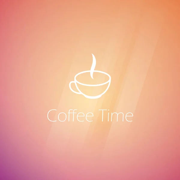 Illustration Vectorielle Concept Coffee Break Fond Clair Contour Une Tasse — Image vectorielle