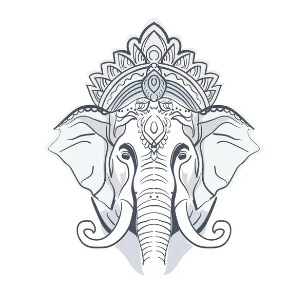 Vektör Çizimi Arka Plan Ganesha Chaturti Hindistan Dini Tanrılara Tapmaktır — Stok Vektör