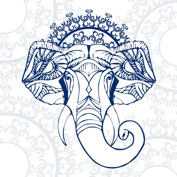 Vector Illustration Background Ganesha Chaturti Religion India Worship Gods Ilustración de stock
