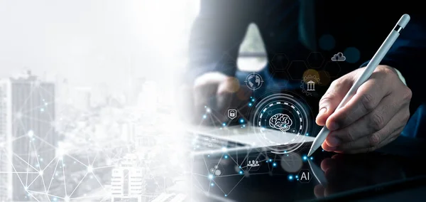 Business Data Science Och Artificiell Intelligens Och Elektronisk Teknik Programvaruingenjör — Stockfoto