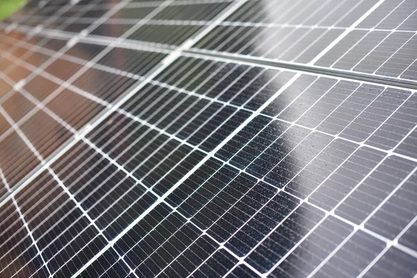 Солнечная Панель Крупным Планом Концепция Альтернативной Энергии Стоковое Фото