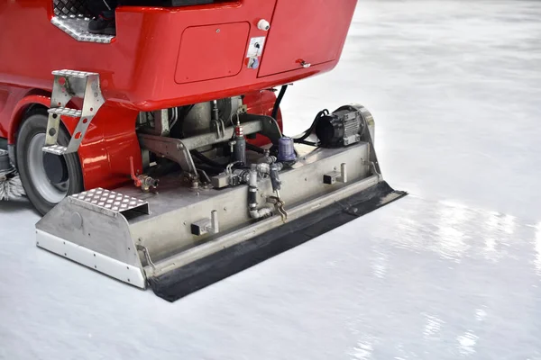 Ice Resurfacer Machine Ice Rink Closeup — Stock Photo, Image
