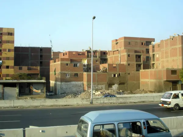 Kahire, Mısır - 1 Eylül Kahire 'deki Kentsel Konut Gösterisi Günlük Yaşam ve Mimarlık