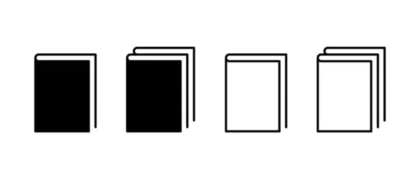 Книжные Векторные Иконки Классический Линейный Символ Книги — стоковый вектор
