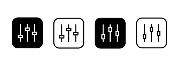 Значок Вектора Уровня Громкости Звука Символ Слайда Панели Управления Знак — стоковый вектор