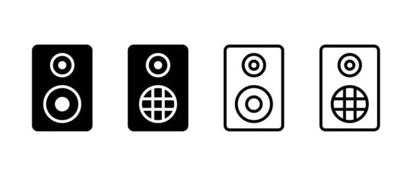 Musik Lautsprecher Vektor Symbol Lautes Woofer Box Symbol Musiksystem Zeichen — Stockvektor