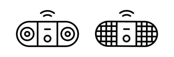 Значок Вектора Беспроводного Динамика Громкий Символ Ящика Вуфера Знак Музыкальной — стоковый вектор