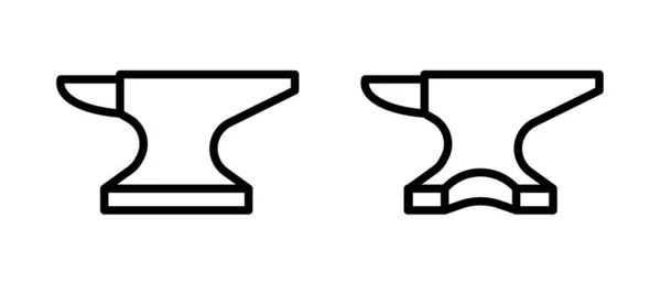 Коваль Створює Кільцевий Векторний Набір Піктограм Окреслити Символ Блоку — стоковий вектор