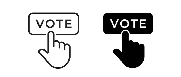 Ruční Stisk Ikony Hlasového Vektoru Nastaven Volební Symbol — Stockový vektor