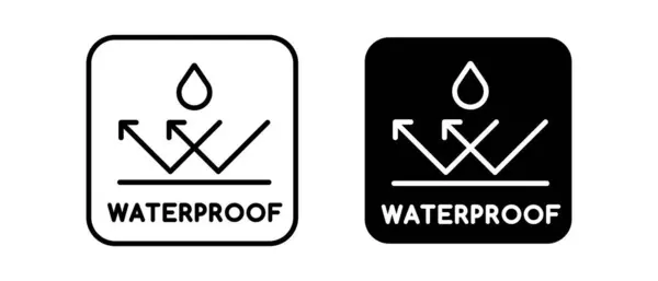 Waterproof Icon Vector Set Water Protection Symbol — Stock Vector