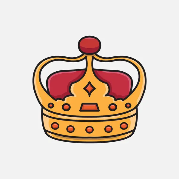 Vektör illüstrasyon tacı. Vektör tasarımı Crown. King ve Queen Vector Cartoon tasarım illüstrasyonu ve web sitesi, dijital ve yazdırma simgesi