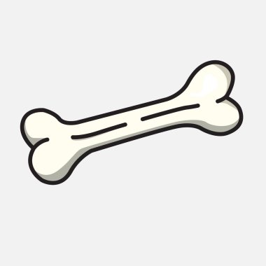 Vektör illüstrasyon kemiği. Vektör tasarımı Hayvan Kemiği. Hayvan Kemiği Köpek Vektörü Çizgi Filmi tasarım illüstrasyonu ve web sitesi, dijital ve yazdırma simgesi